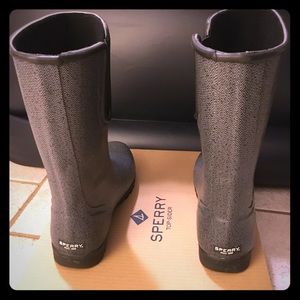 Sperry grey rain boots